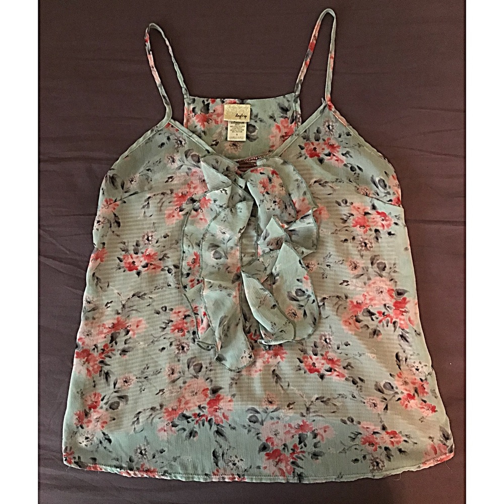 Floral Striped Tank Top